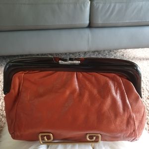 Vintage leather clutch